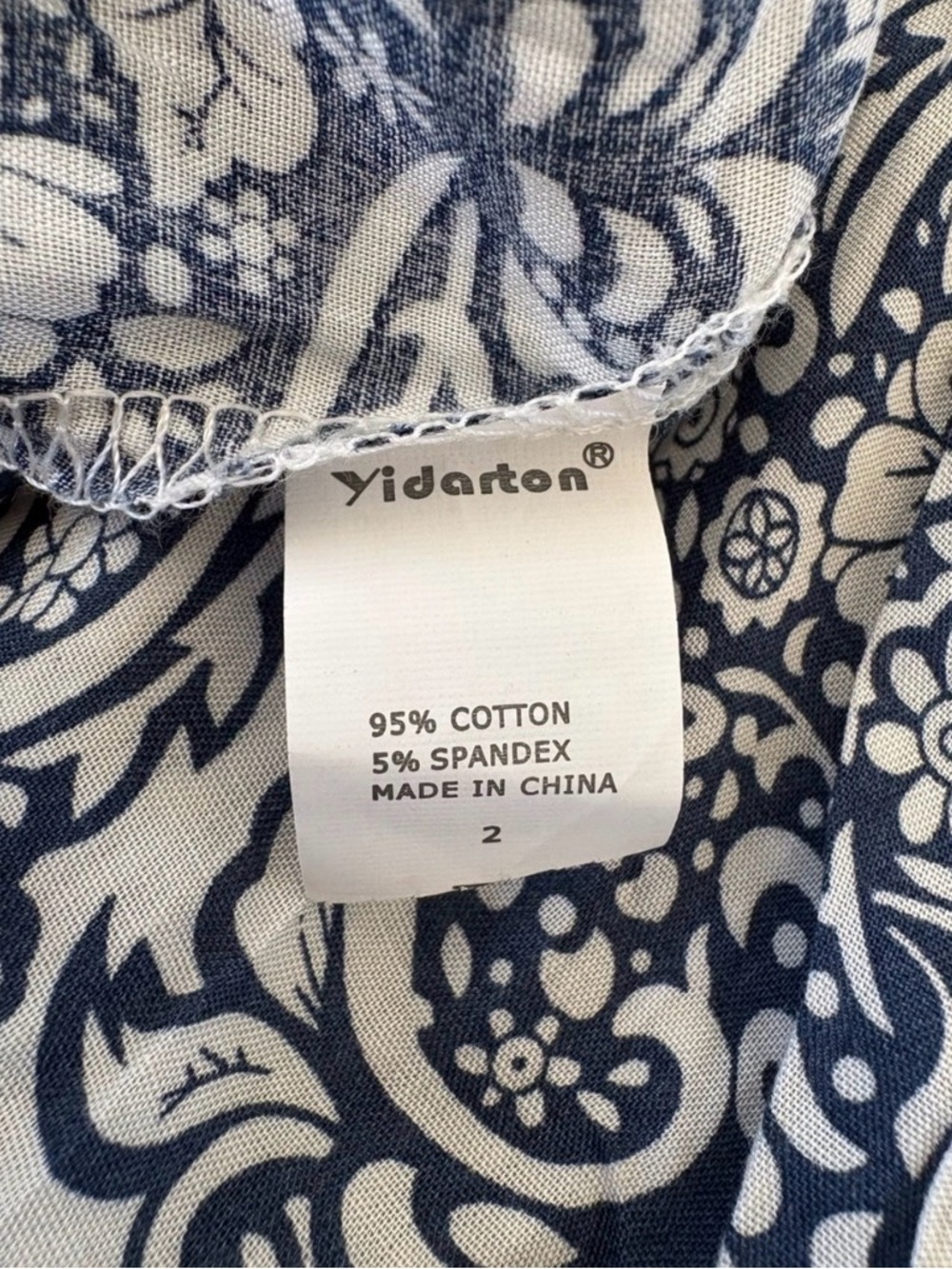 Strapless Blue Patterned Maxi Dress - Casual Summer - Picture 6 of 6